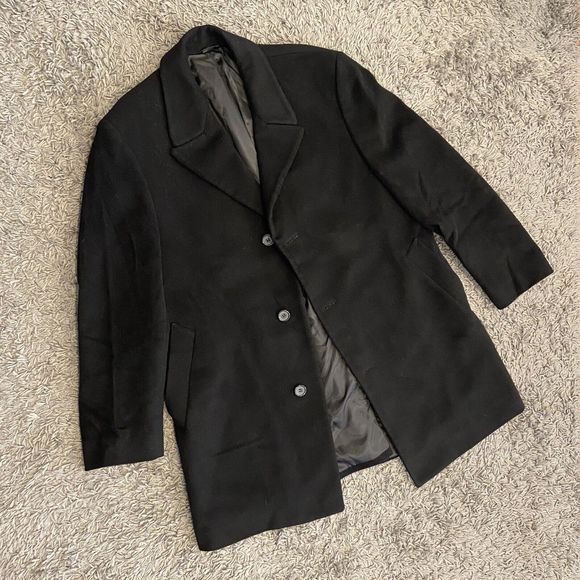 RALPH Ralph Lauren Men’s Blue Label Wool Cashmere Overcoat Size L - Picture 1 of 16